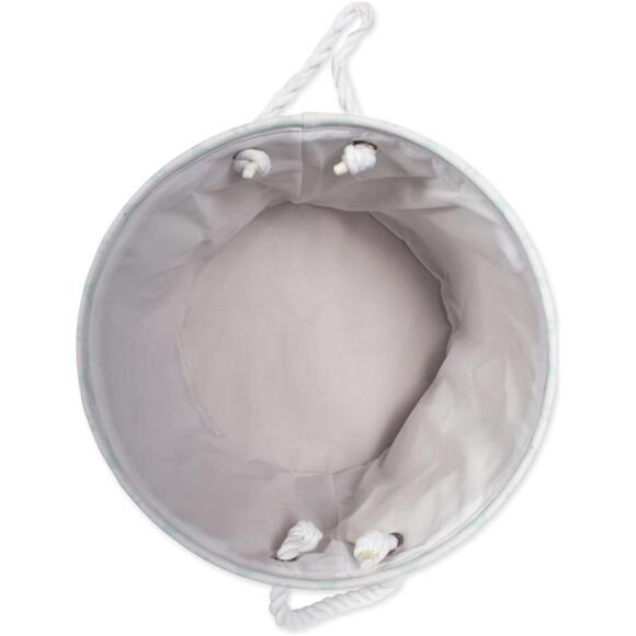 Pet Storage Collection Lattice Paw Print, Small Round, White/Gray - Picture 2 of 7